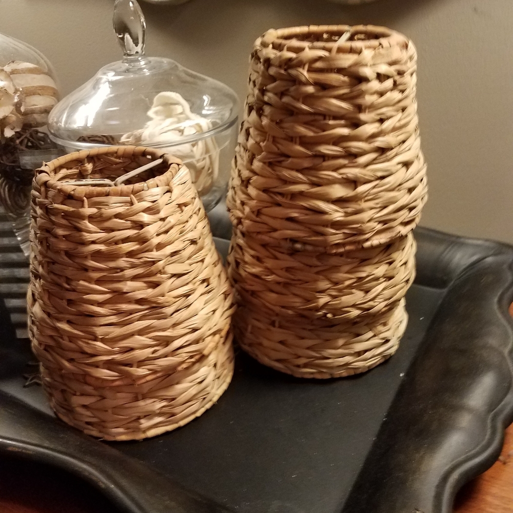 Mini Seagrass lamp shades